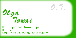 olga tomai business card